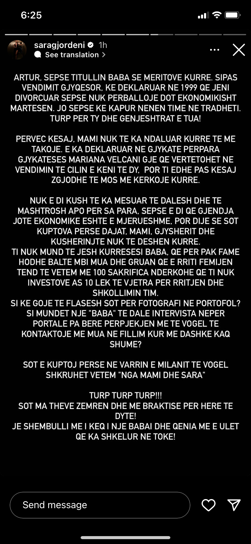 Sara reagon pas deklaratave të babait: Më braktise për herë të dytë! 1 2586C43A 7541 4418 A07A 56727AB41641