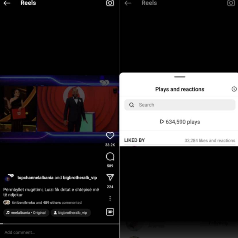 Egla Ceno vendos rekorde, videoja e fikjes së dritave te Big Brother VIP shikueshmëri më të lartë se Luiz Ejlli 1 1BA713DA 1158 4B9C B3DA 34A3C4CE7215