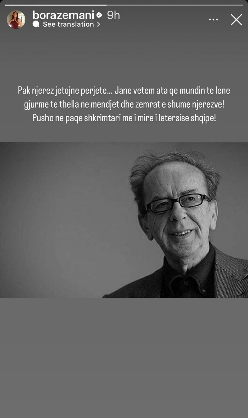 Cila nga vajzat e showbizit e ka ndjerë më shumë ikjen nga jeta të Ismail Kadaresë? 1 775CC53B 8522 4351 B681 CCFE129171A1
