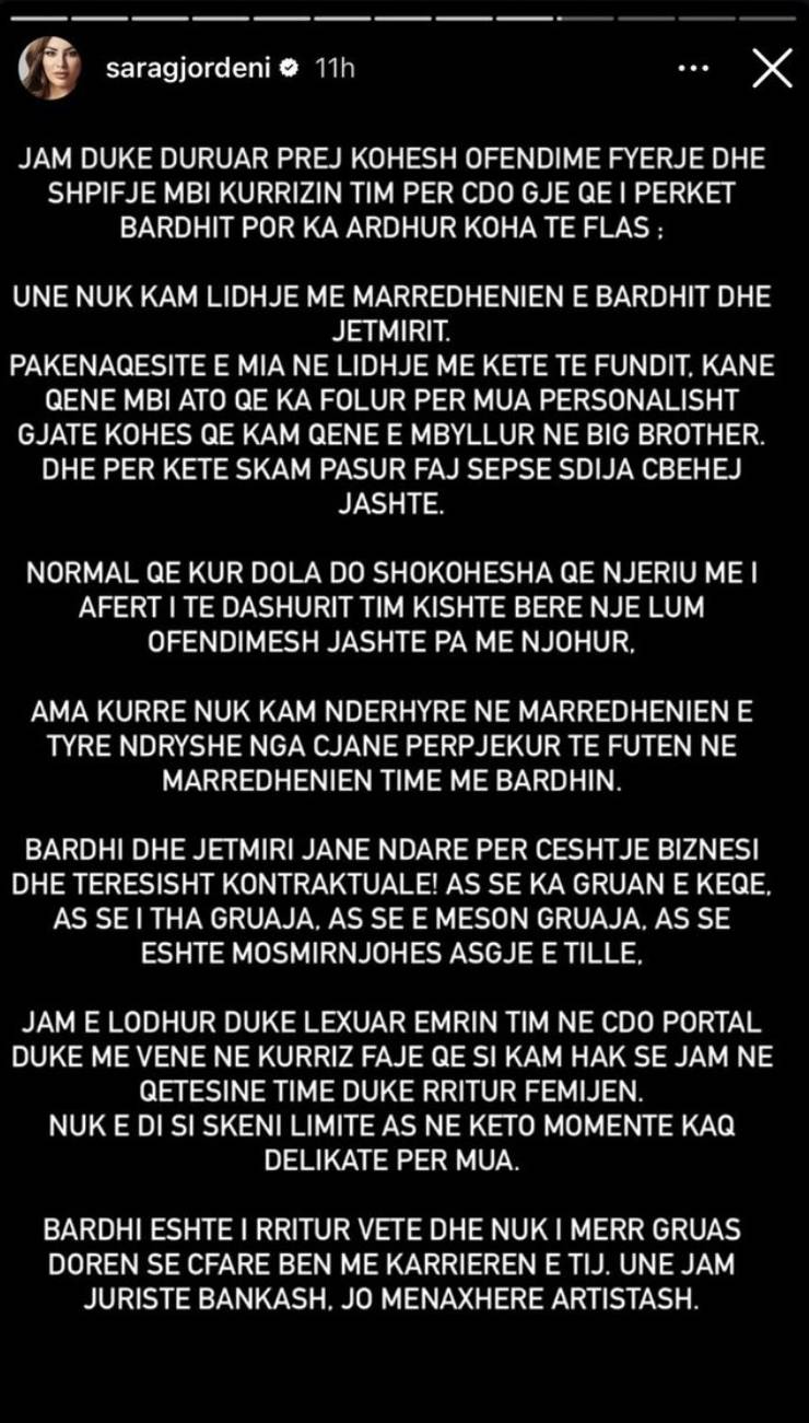 Sara ishte shkaku i zënkës mes Bardhit dhe menaxherit, reagon ajo; U shokova 2 DAB1E68F BE34 494C A752 27D530827ED7