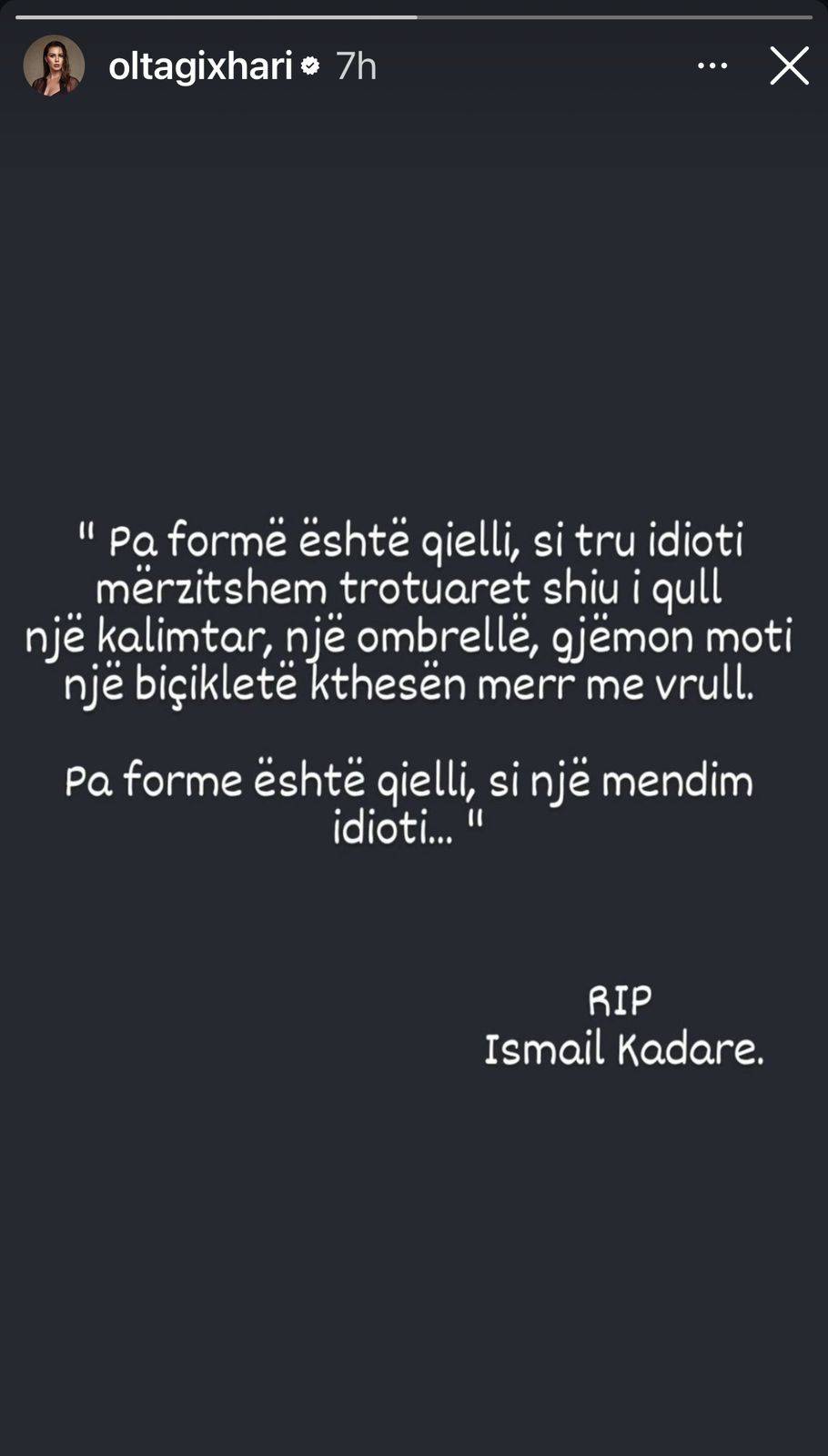 Cila nga vajzat e showbizit e ka ndjerë më shumë ikjen nga jeta të Ismail Kadaresë? 4 DFFF9708 B0CD 4509 BCBC C55A87C3D24C