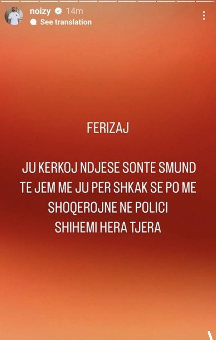 Rrahu Medi Isenin: Shoqërohet Noizy në polici, koncerti i radhës anullohet 1 CBC5BE05 C18A 4652 B5B5 497196C89F43