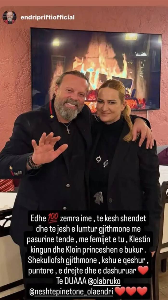 Ola Bruko feston ditëlindjen dhe urimi i Endri Priftit nuk do të mungonte! 1 1D5F199E 8BC7 4D63 8185 77530EB985E9