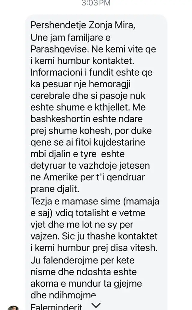 Pas videos që u shpërnda në rrjet, reagon kushurira e Parashqevi Simakut: Është e sëmurë… 1 CFDEE746 69EF 43F0 95BB 739BE0DC8237