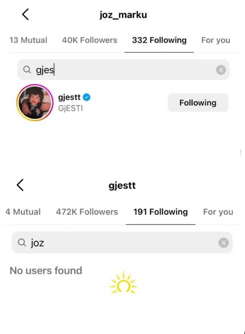 Jozi bën “follow” në Instagram Gjestin pas përjashtimit, por reagimi ishte i pritshëm 1 IMG 0604