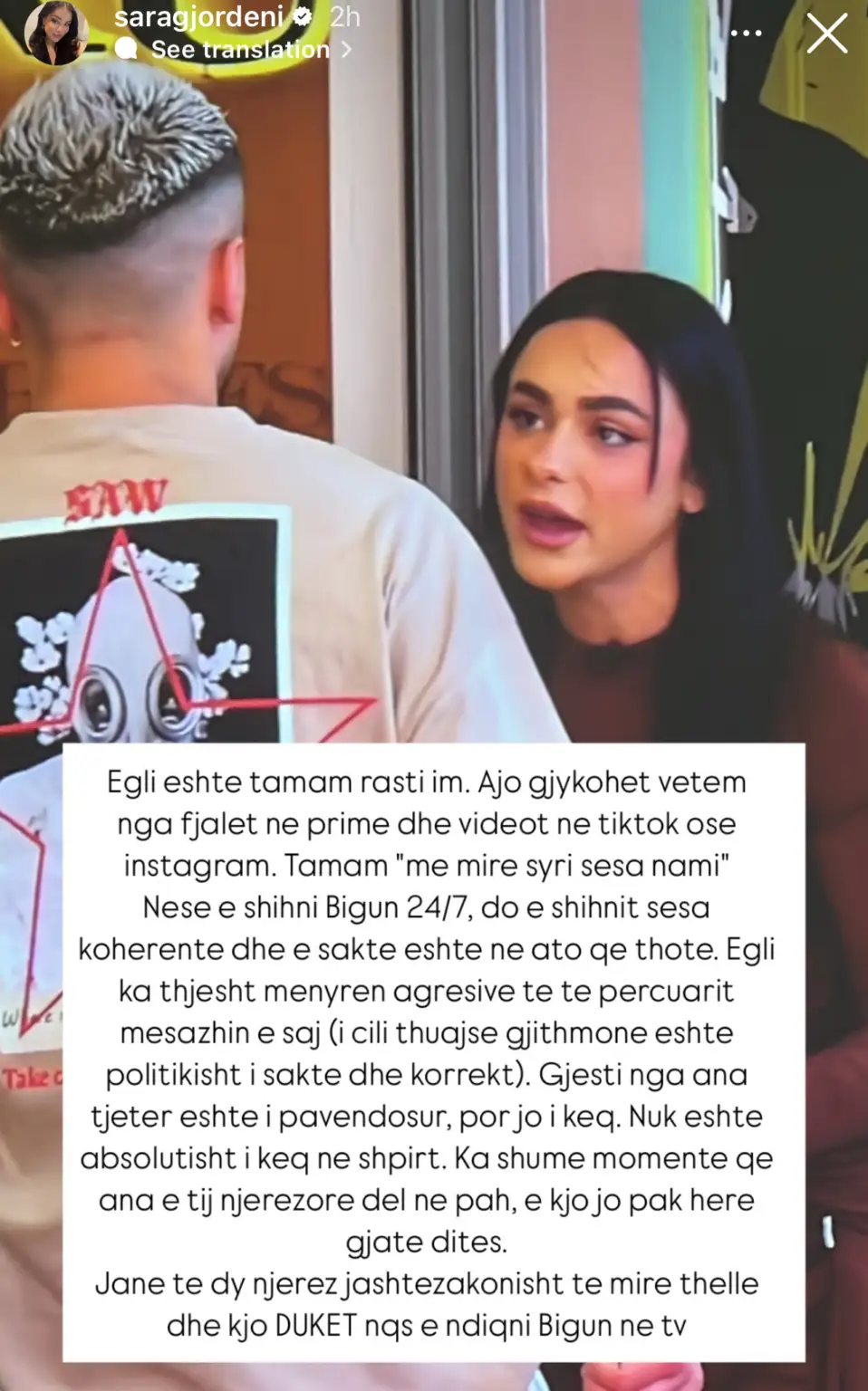 Njësoj si ajo dhe Bardhi! Sara Gjordeni tregon rastësinë me çiftin Egli dhe Gjesti 2 IMG 3350