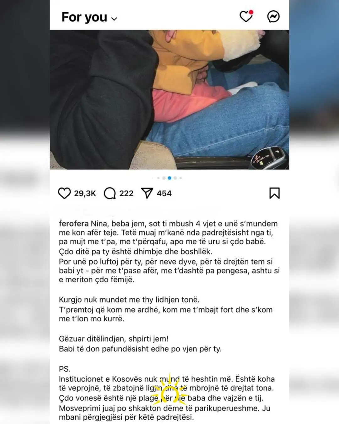 8 muaj larg vajzës/ Fero rrëfen dhimbjen në ditëlindjen e Ninës: Po luftoj për ty 1 IMG 5171