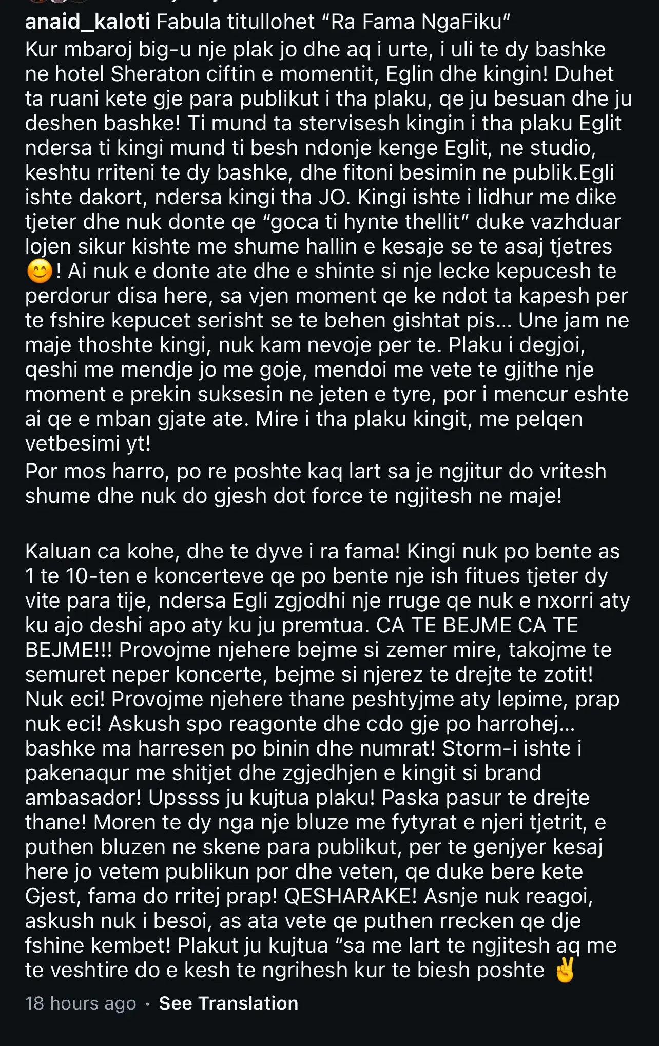 “Ra fama nga fiku”, Anaid Kaloti zbulon takimin mes Gjestit dhe Eglit 1 IMG 9785