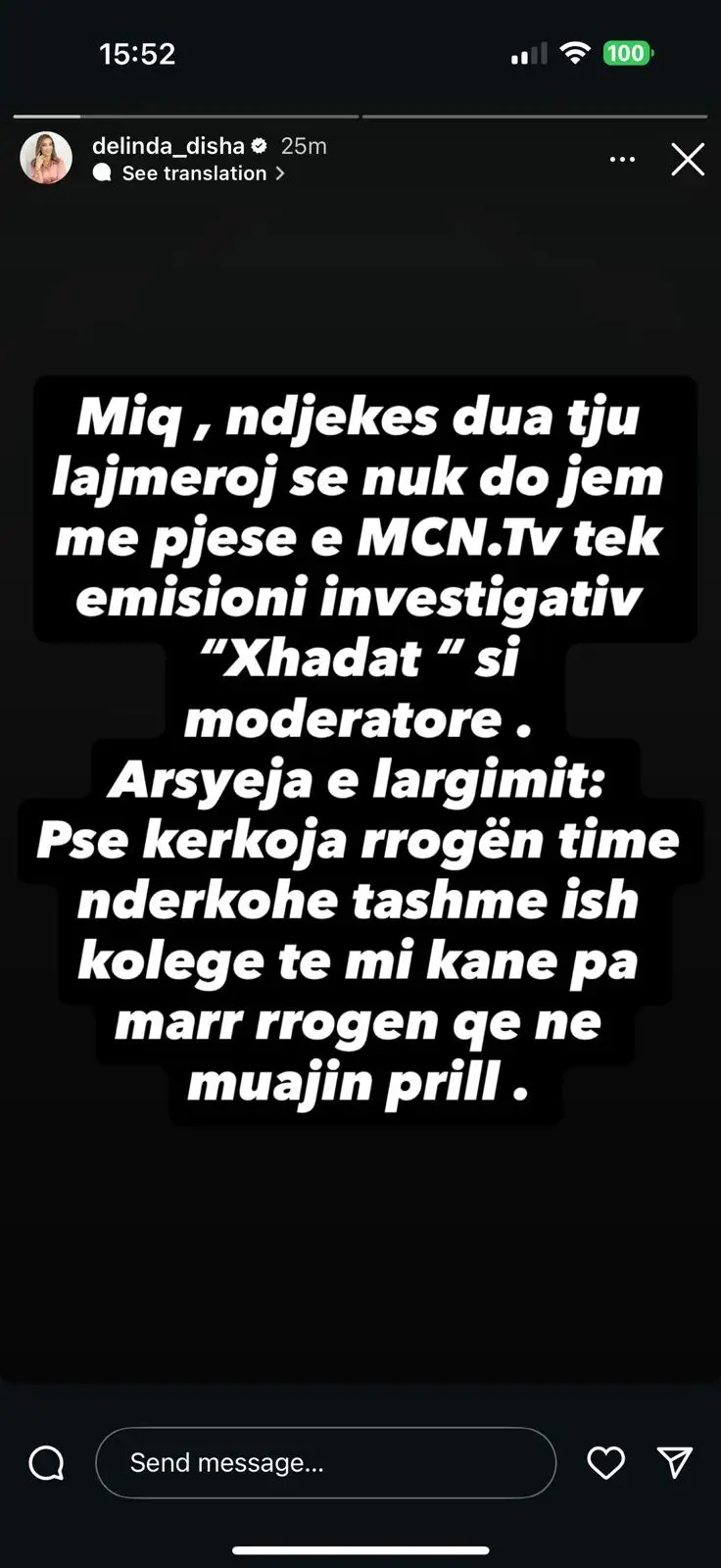 Delinda Disha largohet nga MCN, zbulon arsyen 1 IMG 2578