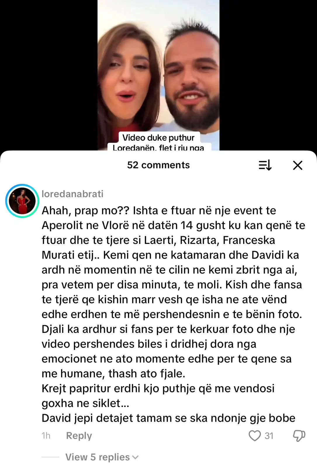 Video duke u puthur me një djalë, Loredana irritohet dhe publikon bisedat me të! 1 IMG 5178