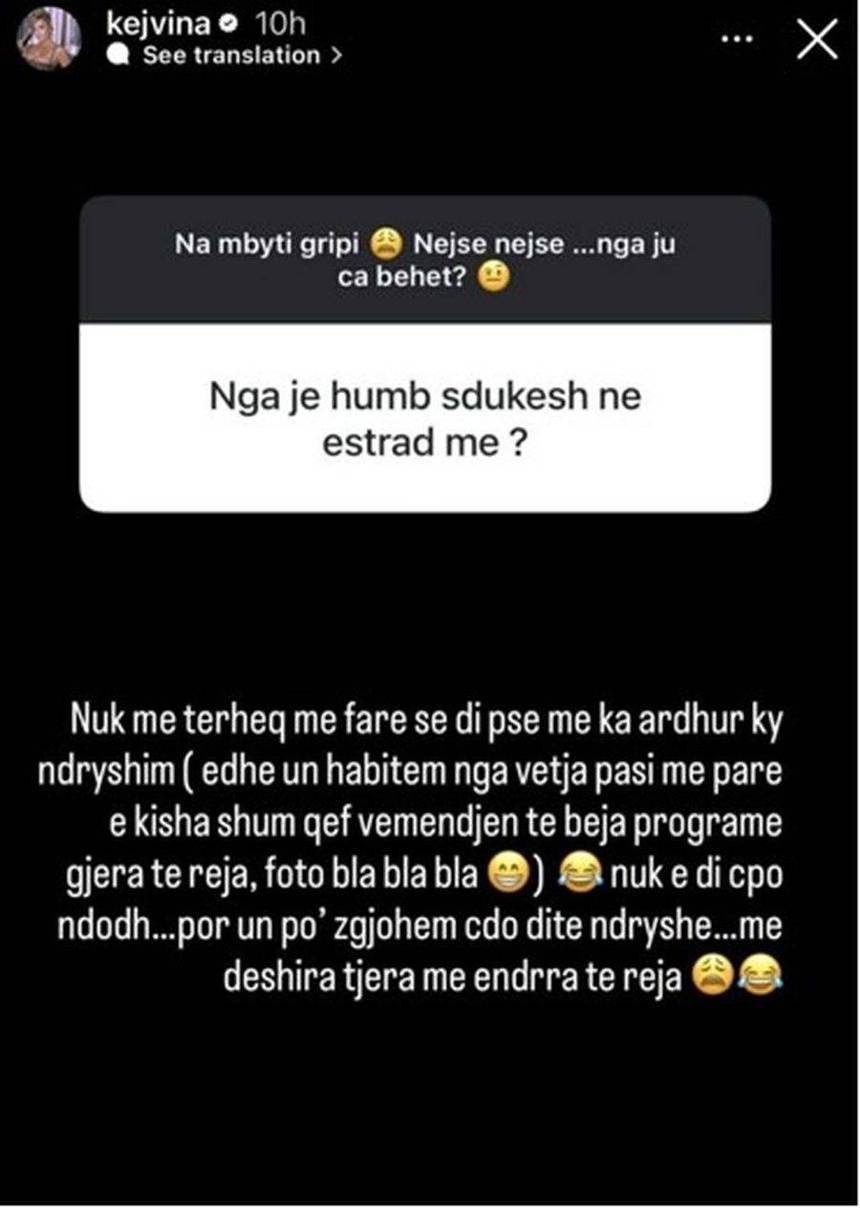 U “zhduk” nga rrjetet sociale, reagon Kejvina Kthella: Po zgjohem ndryshe… 1 IMG 5321