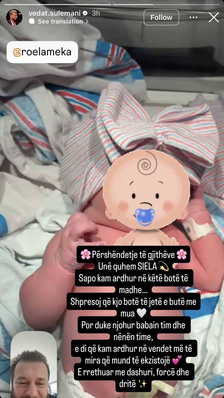 Vedati dhe Roela bëhen prindër, zbulojnë emrin e vajzës 1 IMG 5623