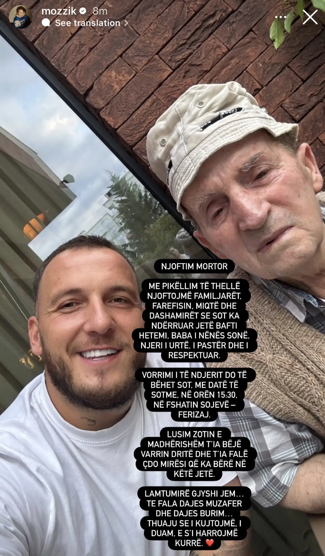 Mozzik dhe Getinjo humbin njeriun e shtrenjtë 1 IMG 7147