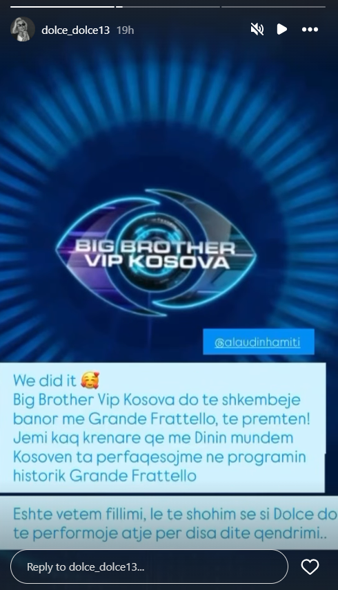 Dolce do të shkojë në Grande Fratello, reagojnë familjarët e saj 1 IMG 7175