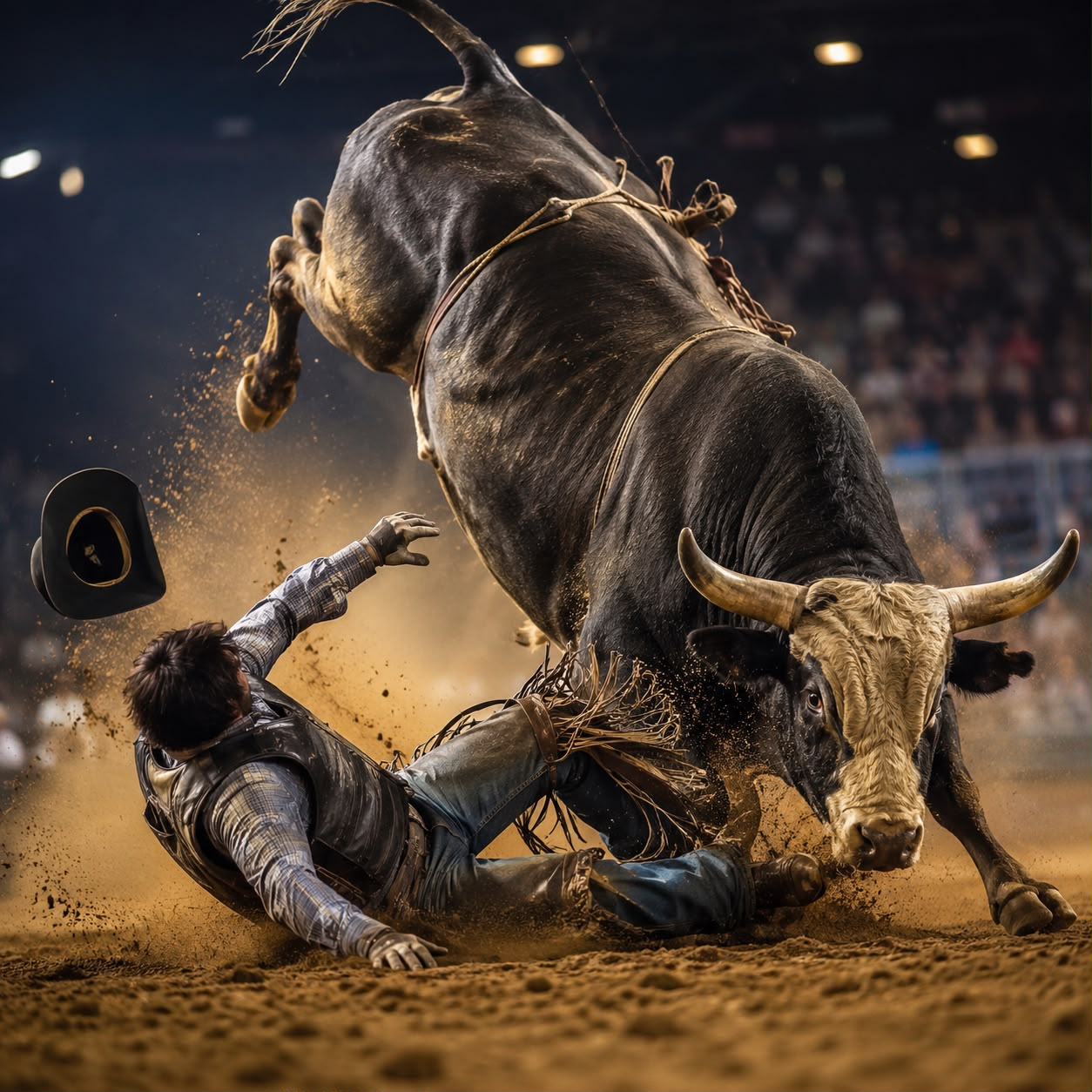 Momente tmerri në rodeo, 25-vjeçari në New York rrëzohet nga demi dhe shkelet prej tij