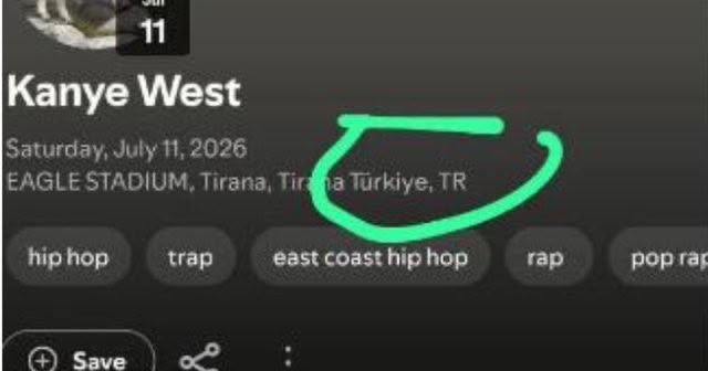 Mori 4 milionë euro por Kanye West bën gafë para koncertit, ngatërron Shqipërinë me Turqinë 1 137b7138 b0fc 4988 862a b594453086fb
