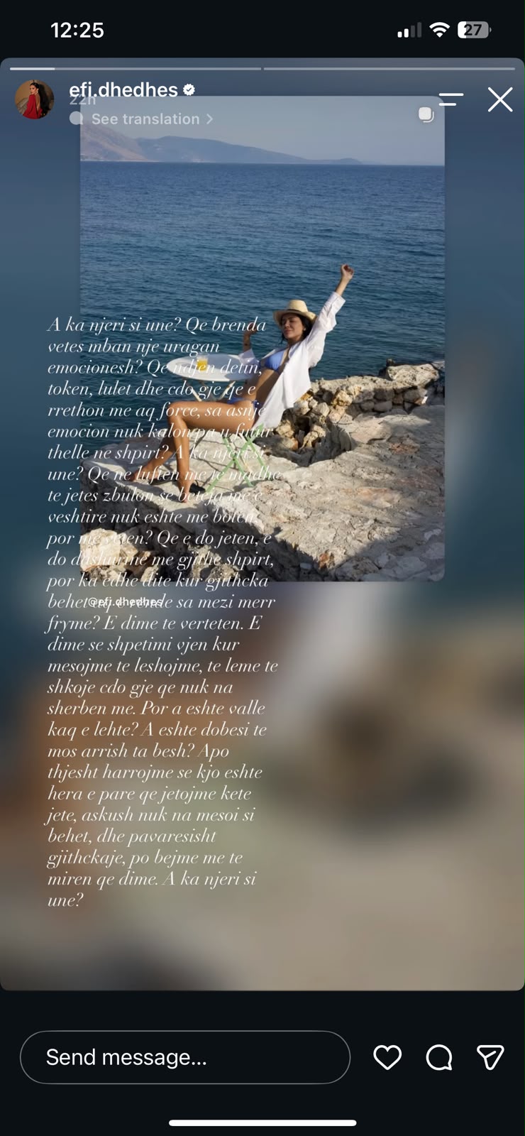 Efi Dhedhes bën reflektimin e ndjerë: “A ka njeri si unë?” 1 6465F4FF 95D6 498D BFF4 37928539C9DB 921A10D0 B62E 44DD 99D1 77D650A97496