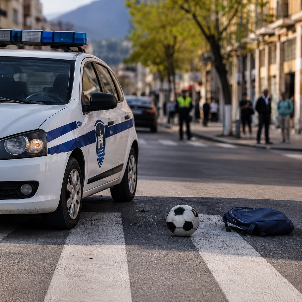 Makina e Policisë Bashkiake përplas 13-vjeçarin në Vlorë, i mituri po kalonte në vijat e bardha