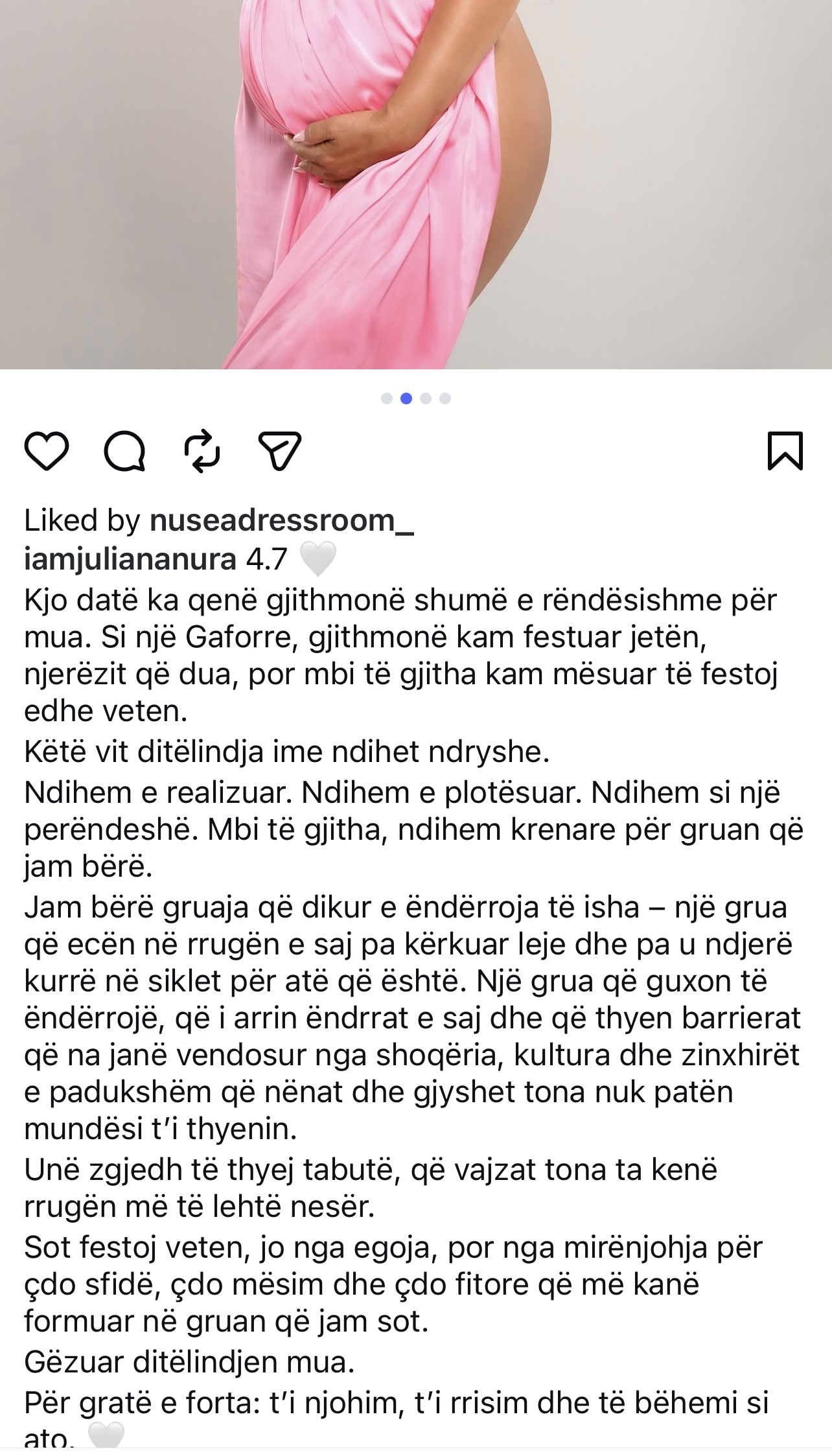 Juliana Nura feston ditëlindjen me barkun e rrumbullakosur: “Jam bërë gruaja që ëndërroja” 1 IMG 9322